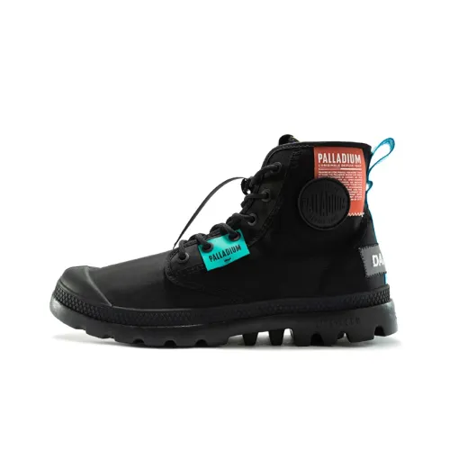Palladium Pampa Light Overlab Neon Противоскользящие Устойчивые к износу Легкие Высокие Кеды Унисекс Черные