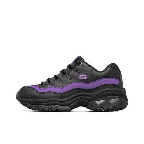Skechers Energy Over Joy Low Top Cushioned Sneakers Women's Black Purple