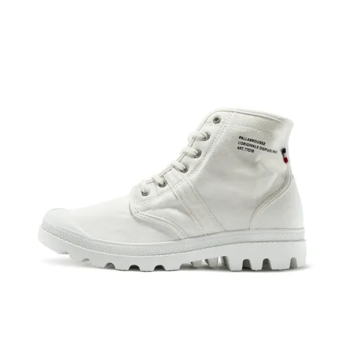 Палладий PALLABROUSSE Lgn противоскользящие устойчивые к истиранию высокие кеды унисекс белый