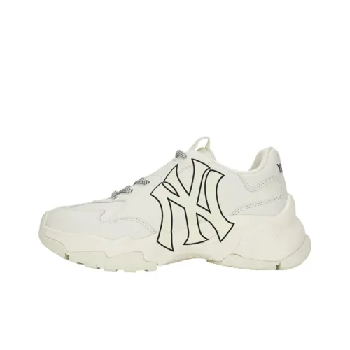 Disney x MLB Big Ball Chunky Амортизация Противоскользящие Легкие Низкие Кроссовки с Толстой Подошвой Унисекс Белые