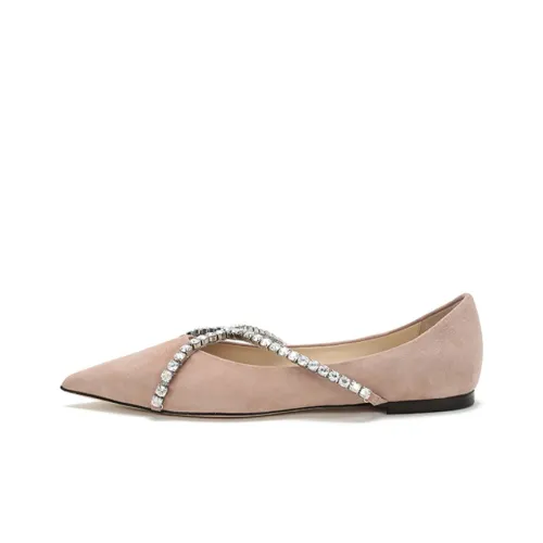 Jimmy Choo Genevi Туфли на плоской подошве Женские Розовые