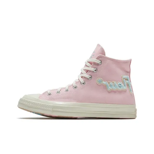 Golf Le Fleur x Converse Chuck 70 Chuck 70 Шенилл Высокие Кеды Унисекс Розовый Белый Синий