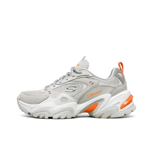 Skechers Stamina V2 Low Топ Толстая подошва Кроссовки Женские Светло-Серые