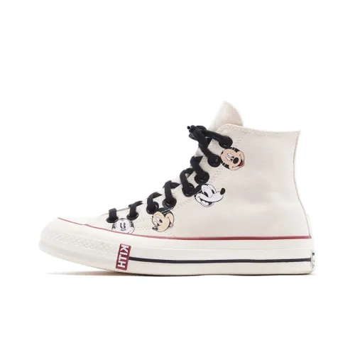 KITH Collaboration X Disney x Converse Chuck 1970s Hi Mickey Mouse Collection High Top Shoes Unisex White