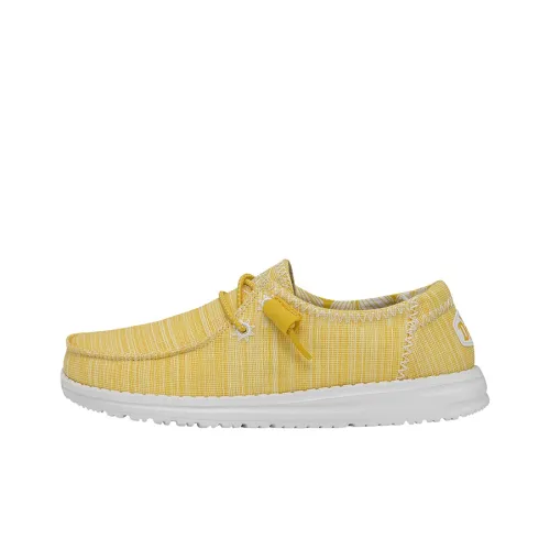 Heydude Low-Top Canvas Shoes Yellow Women's