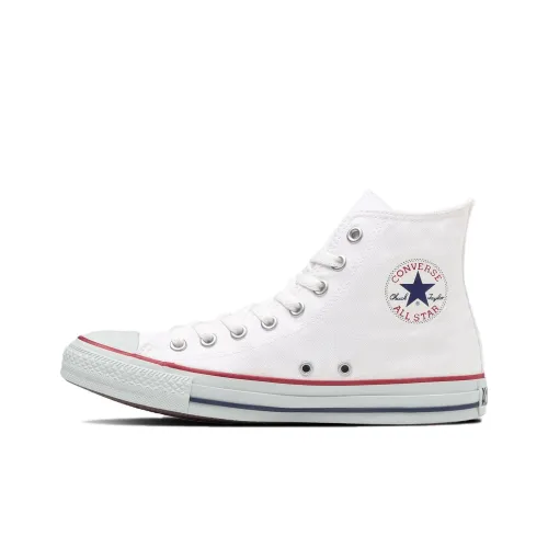 Конверс Холст ALL STAR HI Износостойкий и Легкий Высокий Топ Обувь Унисекс Белая Японская Версия
