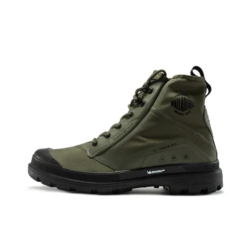 Palladium Pampa противоскользящие устойчивые к истиранию водонепроницаемые и дышащие высокие кеды для мужчин оливково-зеленые