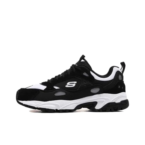 Skechers Stamina Амортизация Износостойкие Низкие Кроссовки Мужские Черные Белые