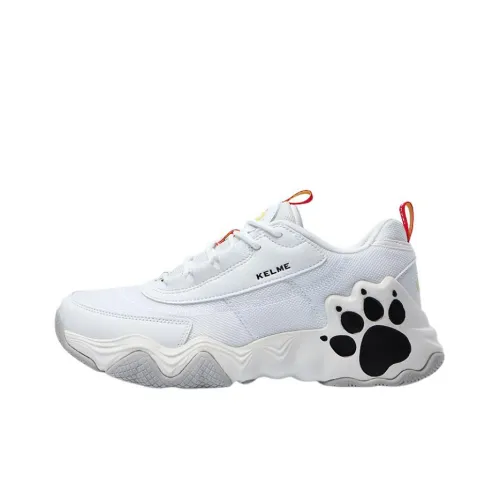 KELME Slip-resistant Abrasion-resistant Low Top Footwear Unisex White Кроссовки KELME с низким верхом устойчивые к скольжению и износу унисекс белые