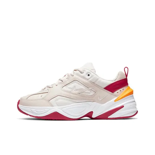 Nike M2K Tekno Low Топ Толстая подошва Кроссовки Женские Красный песок
