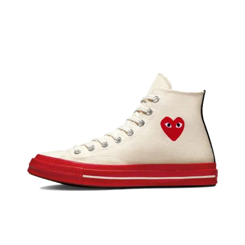 Converse 1970s High Top Canvas Shoes Unisex White Red Конверс 1970s Высокие Кеды Унисекс Белый Красный