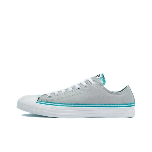 Converse Chuck Taylor All Star Устойчивые к истиранию Низкие Кеды Унисекс Светло-Серый Синий