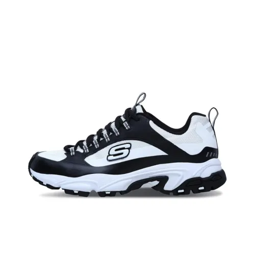 Skechers Низкий топ массивные кроссовки мужской молочно-белый черный пэчворк