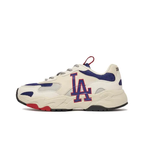 MLB Big Ball Chunky Slip-resistant Abrasion-resistant Low Top Footwear Unisex Beige Purple