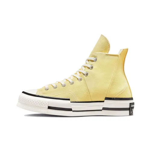 Converse Chuck 70 Plus Chuck Taylor All Star Plus High Top Shoes Unisex Light Yellow Конверс Чак 70 Плюс Чак Тейлор Ол Стар Плюс Хай Топ Кеды Унисекс Лайт Желтый