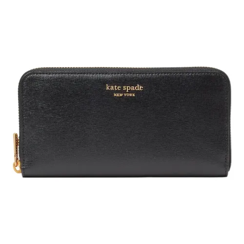 Kate Spade Кожа Клатч Кошелек Маленький Женский Черный