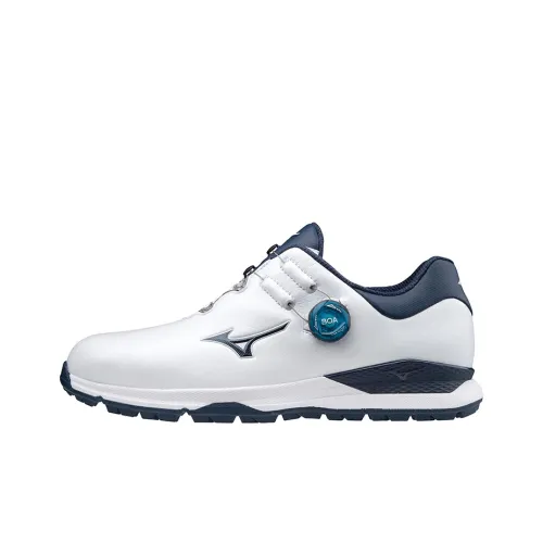 Mizuno GENEM 010 Без шипов устойчивый к истиранию противоскользящий низкий топ обувь для гольфа белый и синий