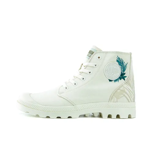 Palladium Pampa Hi Пальма CAMO Противоскользящие Устойчивые к износу Дышащие Высокие Кеды Унисекс Light Белый