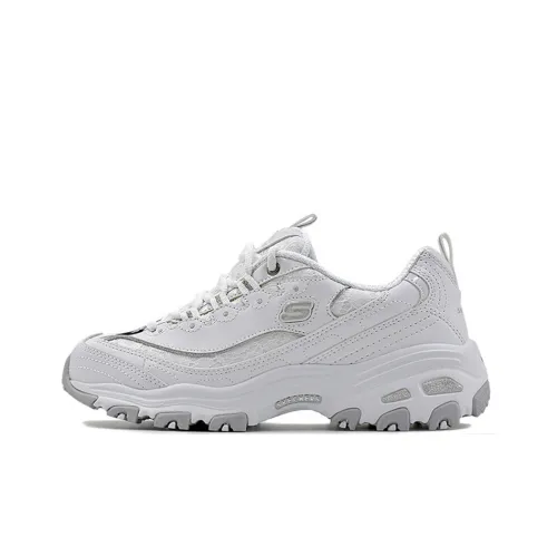 Skechers D'LITES 1,0 визуально увеличивает рост массивные кроссовки женские сливочные