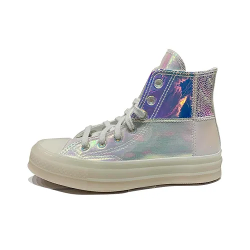 Converse 1970s Holographic Laser High-Top Shoes Unisex White Конверс 1970s Холо Графический Лазер Высокие Кеды Унисекс Белый