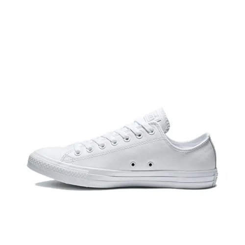 Converse Chuck Taylor All Star Кожа Низкий Верх Низкий Верх Обувь Унисекс Чисто Белый
