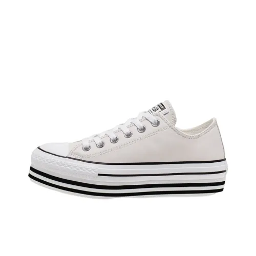 Converse Chuck Taylor All Star Platform Low Top Low Top Canvas Shoes Women's Ecru