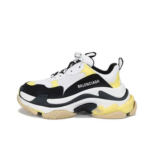 Balenciaga Triple S Low Топ Толстоподошвенные кроссовки Женские Белые Черные