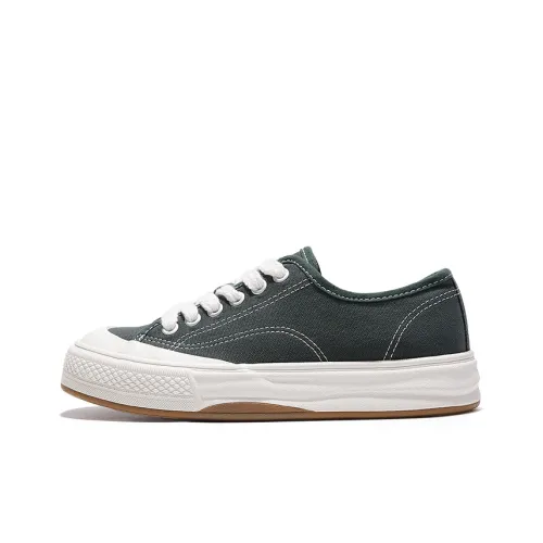 Feiyue Canvas Shoes Low Top Dark Green Women's