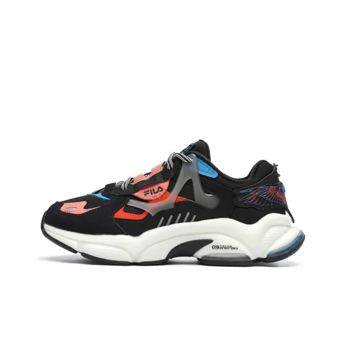 MARCELO BURLON COUNTY OF MILAN x FILA FUSION RJV Низкий топ кроссовки с толстой подошвой женские черные