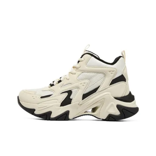 Skechers Stamina V6 Mecha Shoes 3 MID Топ Толстоподошвенные кроссовки Женские Белый Черный