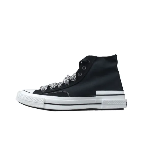 Конверс Дышащие и Легкие Высокие Кеды Унисекс Черно-Белые