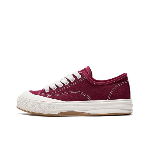 Feiyue Low Top Canvas Shoes Unisex Burgundy Фэйюэ Низкие Кеды Унисекс Бордовый