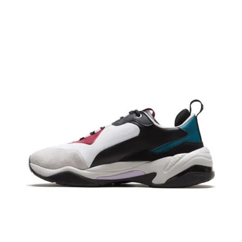 PUMA Thunder RiveE Droit Low Топ Толстая подошва Кроссовки Женские Черный Белый