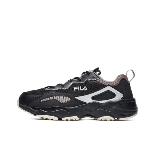 FILA Tracer Low Топ Толстая подошва Кроссовки Мужские Черные Серые
