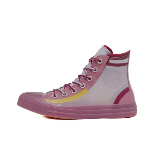 Конверс Прозрачная Сетка Utility Chuck Taylor All Star High Топ Кеды Женские Красный Желтый