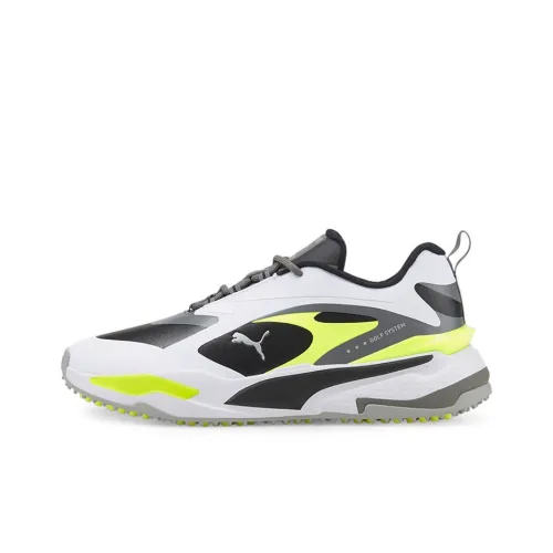 PUMA Golf Series GS Fast Аbrasion Resistant Низкий Топ Гольф Обувь Мужская Белый Серый Желтый