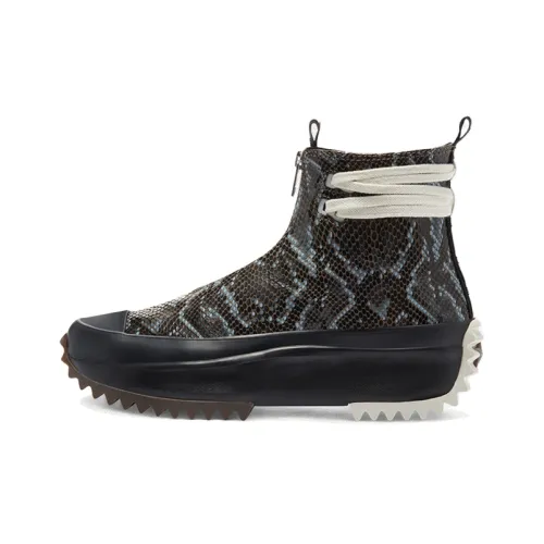 Converse Run Star Hike Zip High Топ Кеды Унисекс Змеиный принт Черный