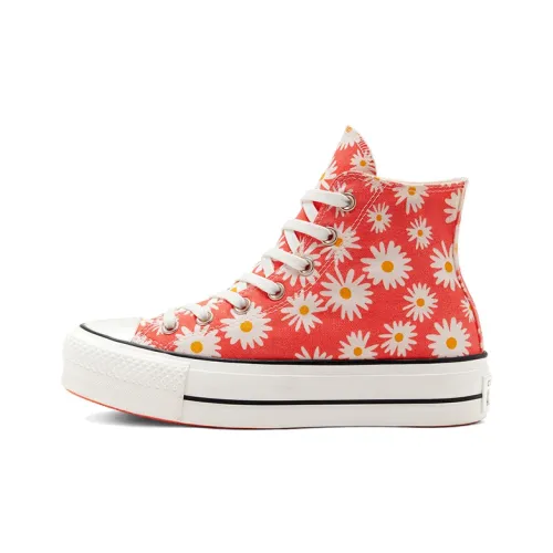 Converse Chuck Taylor All Star Платформа High 'CAMP Daisies' Высокие Кеды Женские Красные