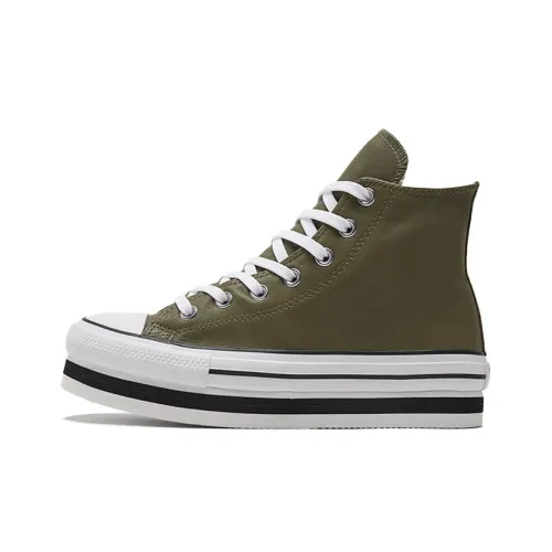 Converse Chuck Taylor All Star Платформа Laye High Топ Кеды Женские Зеленый