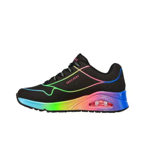 Skechers Uno POP OF Sunshine Low Топ Толстоподошвенные кроссовки Женские Черный