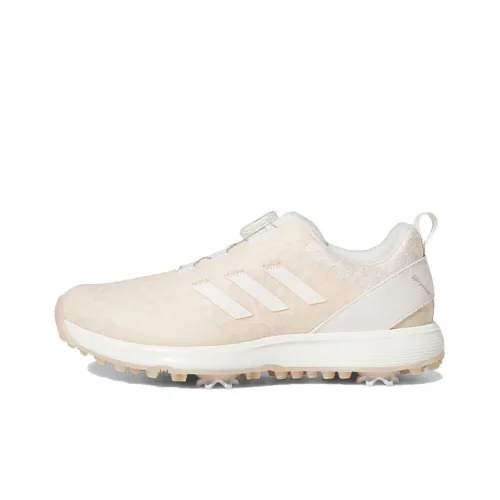 Adidas S2G BOA 23 Противоскользящие Износостойкие Легкие Низкие Туфли для гольфа Женские Розовые Белые