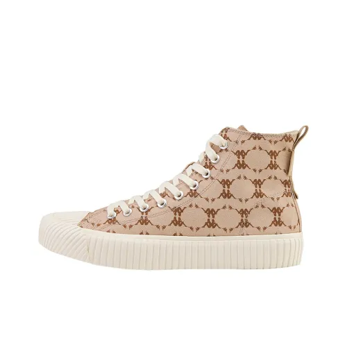 KAPPA Устойчивость к истиранию Покрытие Высокие Кеды Унисекс Сырая Кожа Коричневый