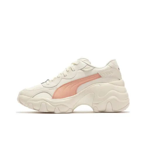 PUMA Pulsar Wedge Low Топ Толстоподошвенные кроссовки Женские Белые Розовые