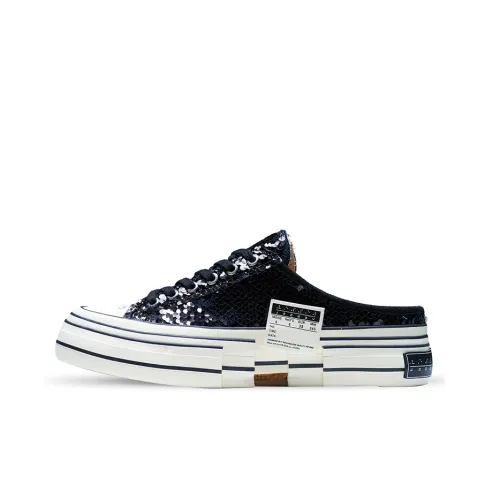 VESSEL г.O.P Slip On 'Racer Pointy' Кеды Унисекс Черный Серебряный
