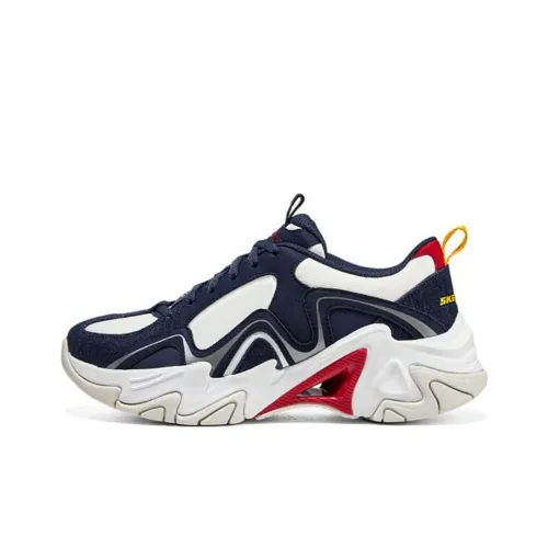 Skechers Stamina V3 Mecha Shoes 3 Low Топ Толстоподошвенные кроссовки Женские Синий красный