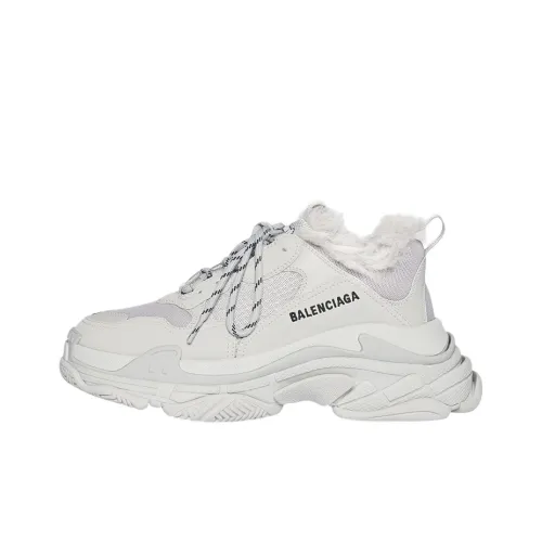 Balenciaga Triple S Low Топ Толстоподошвенные кроссовки Женские Белые