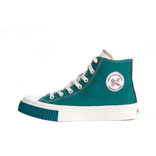 ISTEP High-Top Canvas Shoes Green Women's