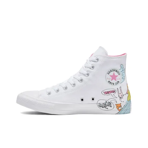 Disney x KITH X Notebook Принт x Converse Chuck Taylor All Star High Топ Кеды Унисекс Белый