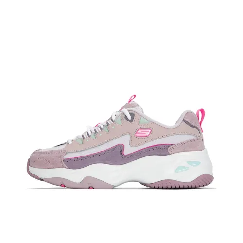 Skechers D'LITES 4,0 LIGHTNING PANDA Низкий топ массивные кроссовки женские лавандовые