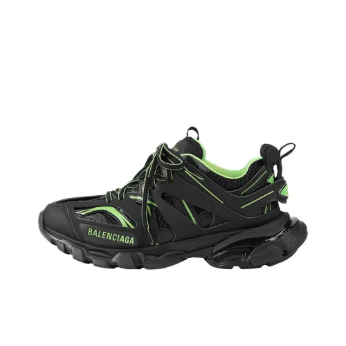 Balenciaga Track Low Top Толстая подошва Кроссовки Женские Черный Зеленый